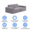 Emma and Oliver Conner Modular Play Couch for Kids with Convertible 6-Piece Design and Soft Foam Cushions